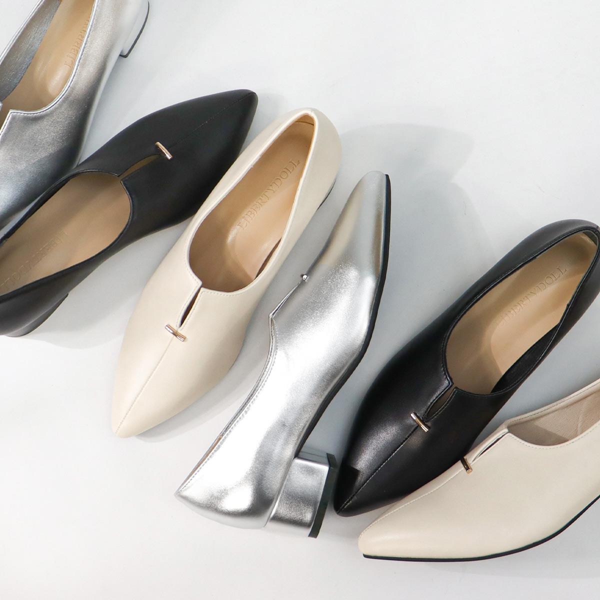 ♡デイリー・通勤に♡メタルバースリットパンプス✨